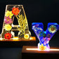 Frendorf | Nachtlicht aus Kunstharz mit Blumenmuster