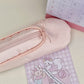 Frendorf | Personalisierte pinke Ballettschuh-Stil Make-up-Tasche