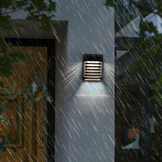 Frendorf | SolarVista LED Wandleuchte | Trapezdesign | Wasserdicht | Solar Außenbeleuchtung | Energieeffizient