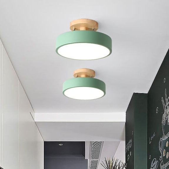Frendorf | ScandiLight LED Deckenleuchte Rund | Nordic Design | Semi-Flush Mount | Energiesparende Zimmerleuchte