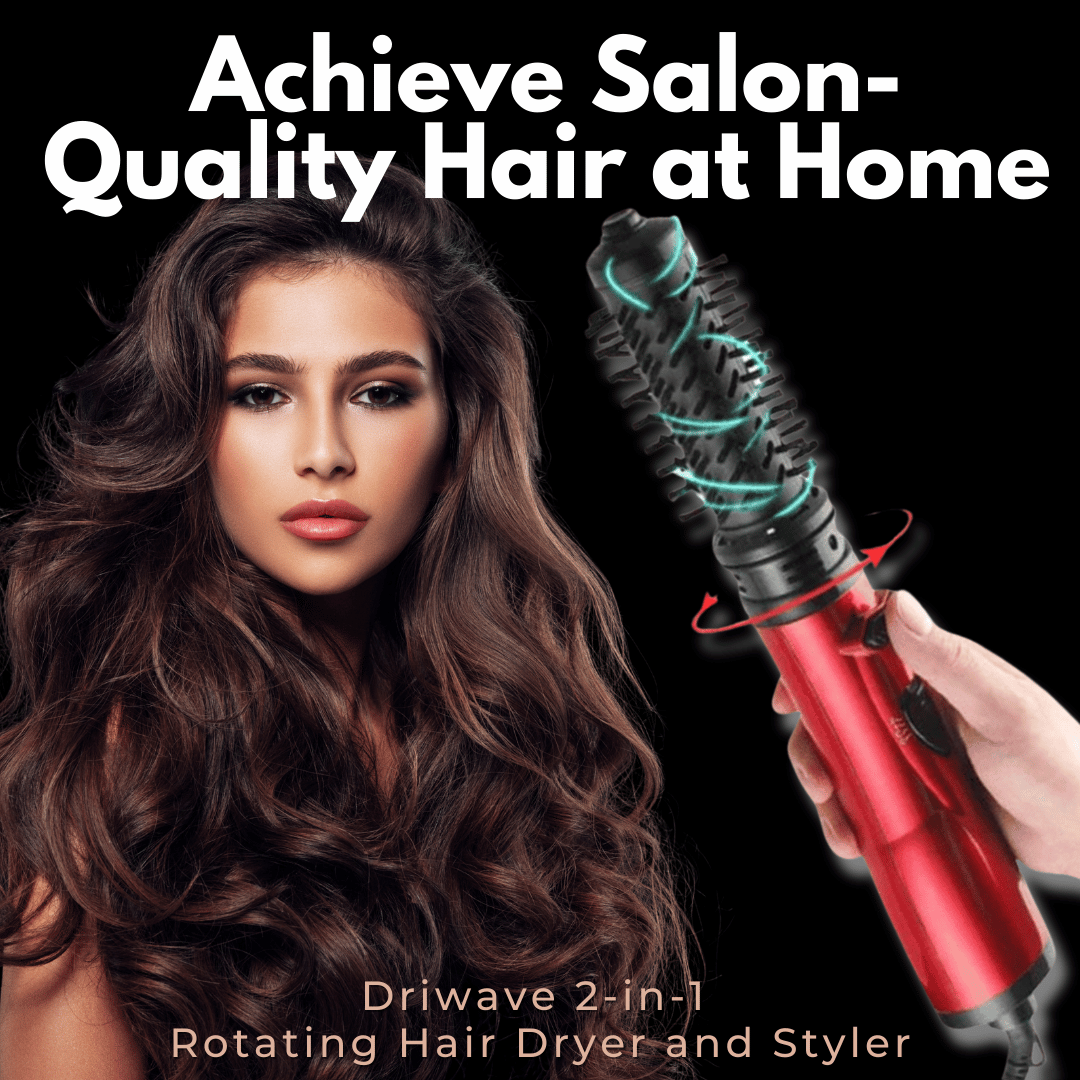 Frendorf | 3-in-1 Rotierender Haartrockner und Styler mit einstellbarer Temperatur für mühelose Locken und Wellen