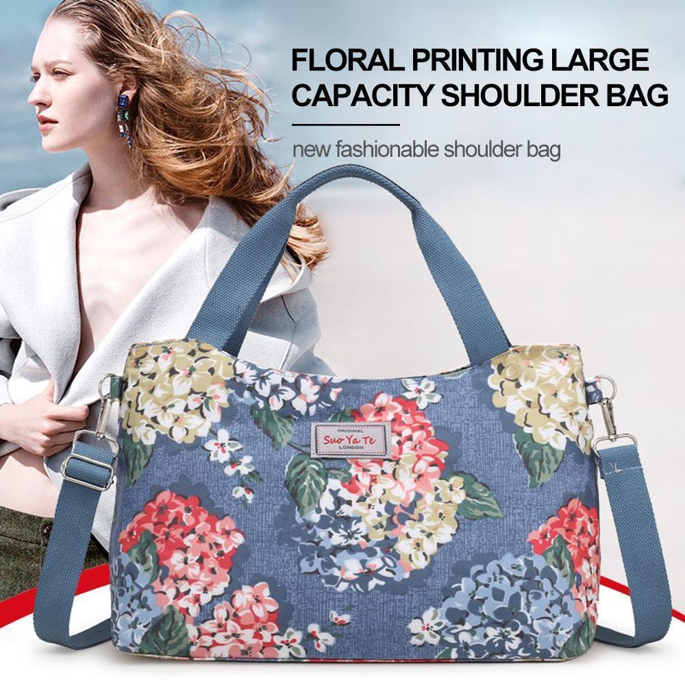 Frendorf | Blumenmuster Große Kapazität Schultertasche