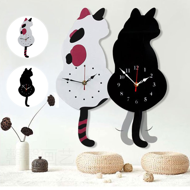 Frendorf | Nordic Cat Wackeliger Schwanz Wanduhr