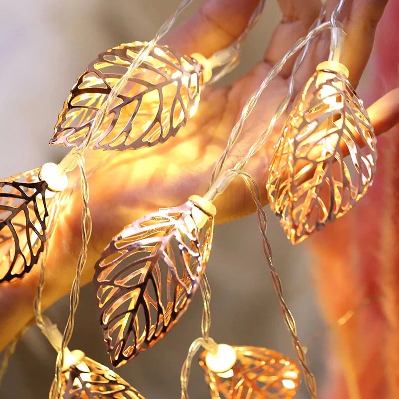 Goldene Blatt Lichterkette
