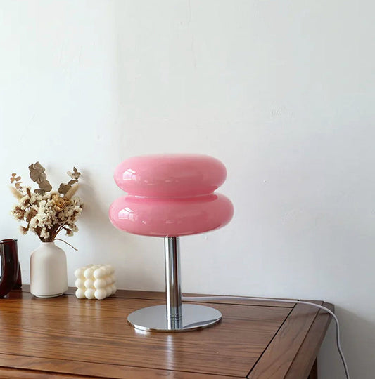 LueurRose - Elegante Dimmbare Glastischlampe