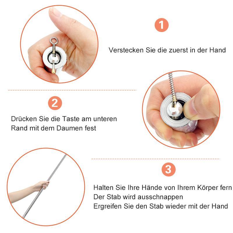 Frendorf | Tragbare Metall Stab für Selbstverteidigung und Zauberkunst