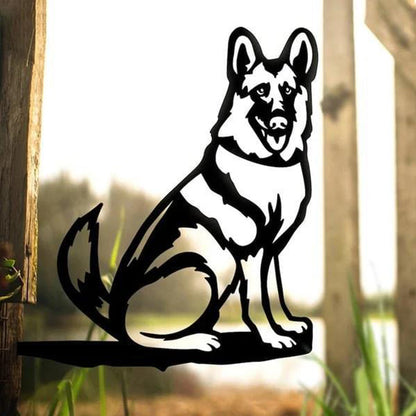 Frendorf | Metal Dog Silhouette Welpen Garten Dekoration
