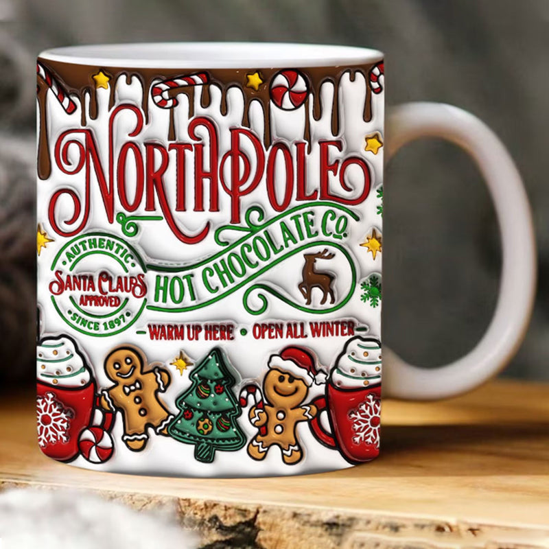 Frendorf | 3D Weihnachts-Gingerman Keramik Kaffeetasse