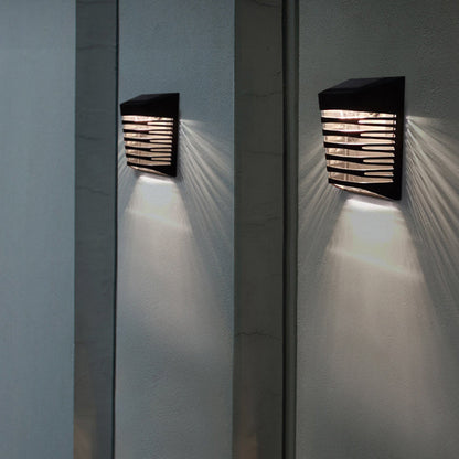 Frendorf | SolarVista LED Wandleuchte | Trapezdesign | Wasserdicht | Solar Außenbeleuchtung | Energieeffizient