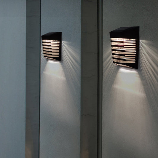 Frendorf | SolarVista LED Wandleuchte | Trapezdesign | Wasserdicht | Solar Außenbeleuchtung | Energieeffizient