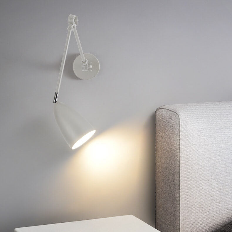 Frendorf | Flexiron Retro Industrial Schwenkarm Wandleuchte | Rotierbar & Ausziehbar | 1-Licht Design | Eisen-Lampe für Arbeits- & Wohnräume