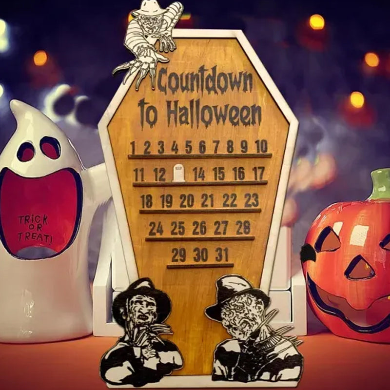 Frendorf | Holz Adventskalender Countdown zu Halloween/Weihnachten