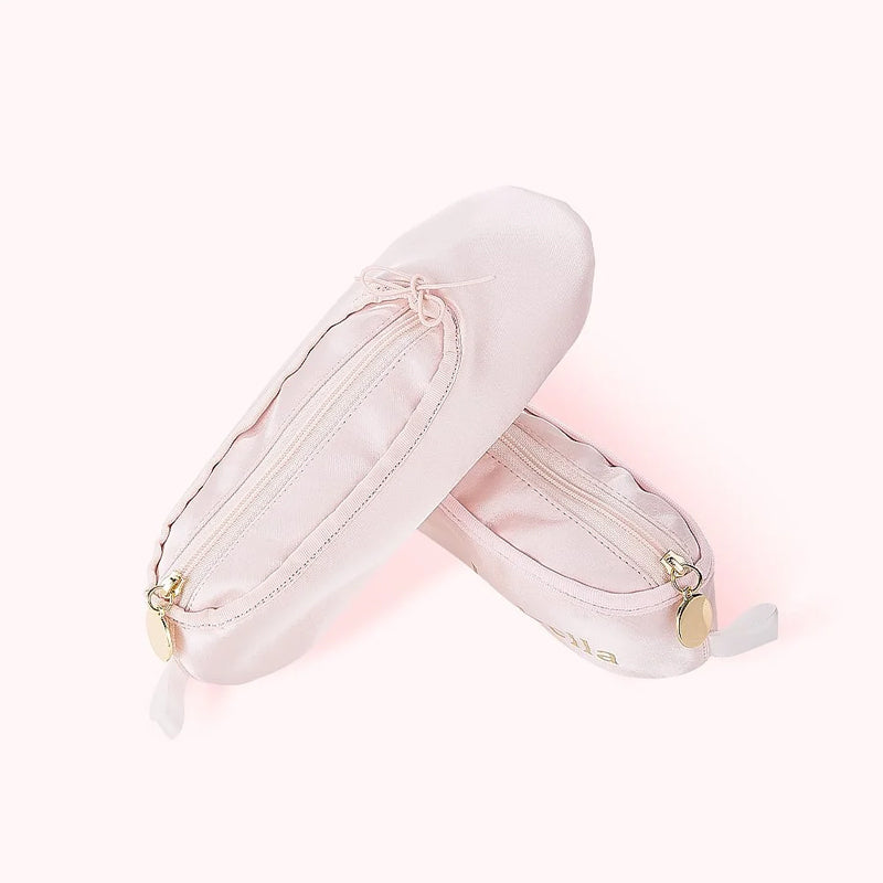 Frendorf | Personalisierte pinke Ballettschuh-Stil Make-up-Tasche