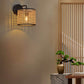 Frendorf | Ravelle Rattan Wandlampe | Modernes Webdesign | Trommelform | Stimmungsvolle Beleuchtung für Zuhause
