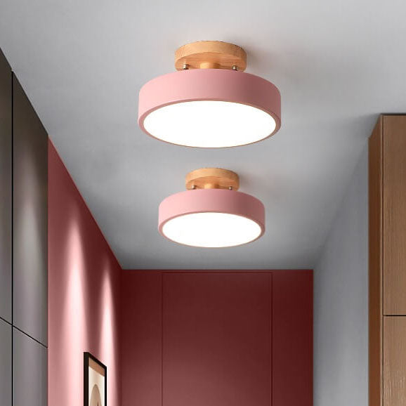 Frendorf | ScandiLight LED Deckenleuchte Rund | Nordic Design | Semi-Flush Mount | Energiesparende Zimmerleuchte