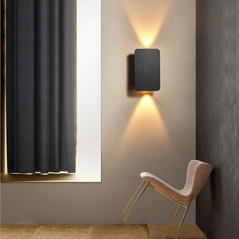 Frendorf | ZenLuxe Nordic Design LED Wandleuchte | Modernes Aluminium | Flaches Panel | Energiesparend | Dekolampe für Wohnzimmer &amp; Büro