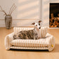 Bettdecke - Trendy gestreifte Kunstlammwolle doppellagiges Hunde- und Katzensofa-Bett