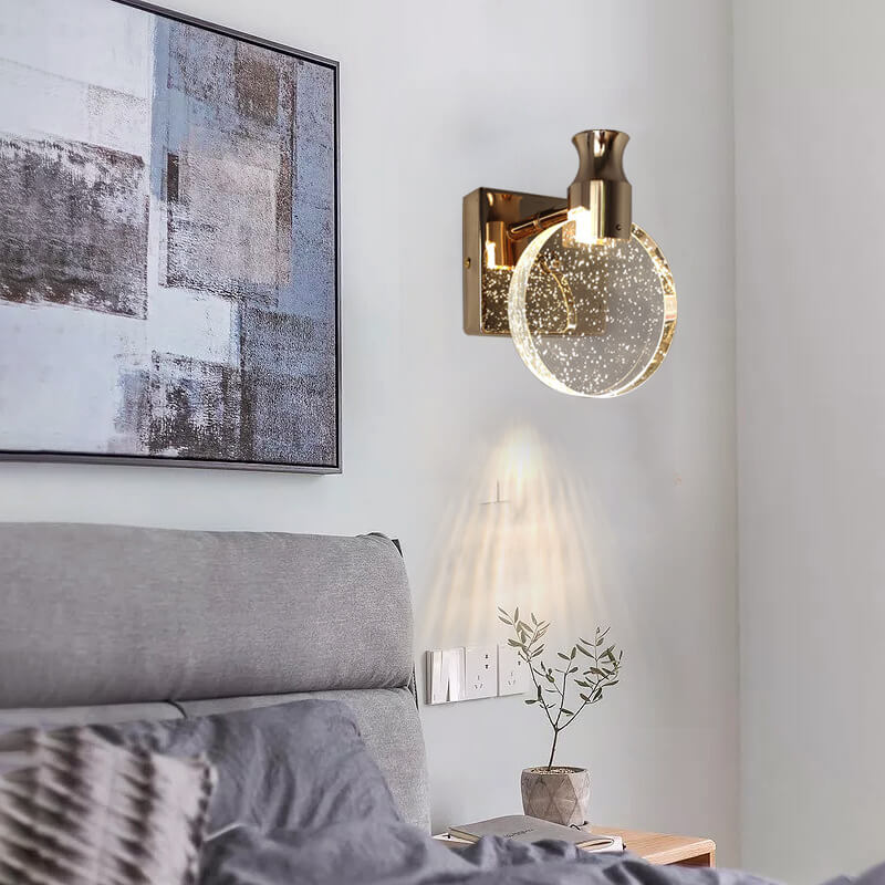 Frendorf | BubbleLux – Nordic Crystal LED Wandleuchte | Modernes Design | Warmes & Weißes Licht | Blaseneffekt