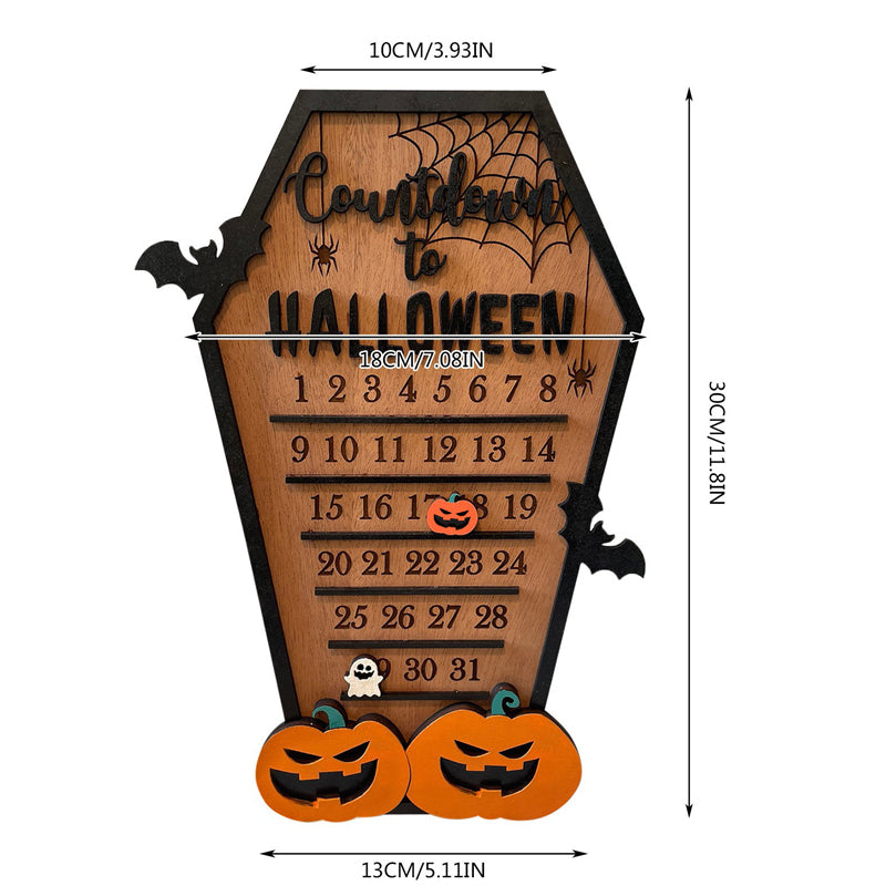 Frendorf | Holz Adventskalender Countdown zu Halloween/Weihnachten