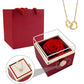 Frendorf | [Ideales Geschenk] Ewige Rosenbox - Mit gravierter Halskette & künstlicher Rose