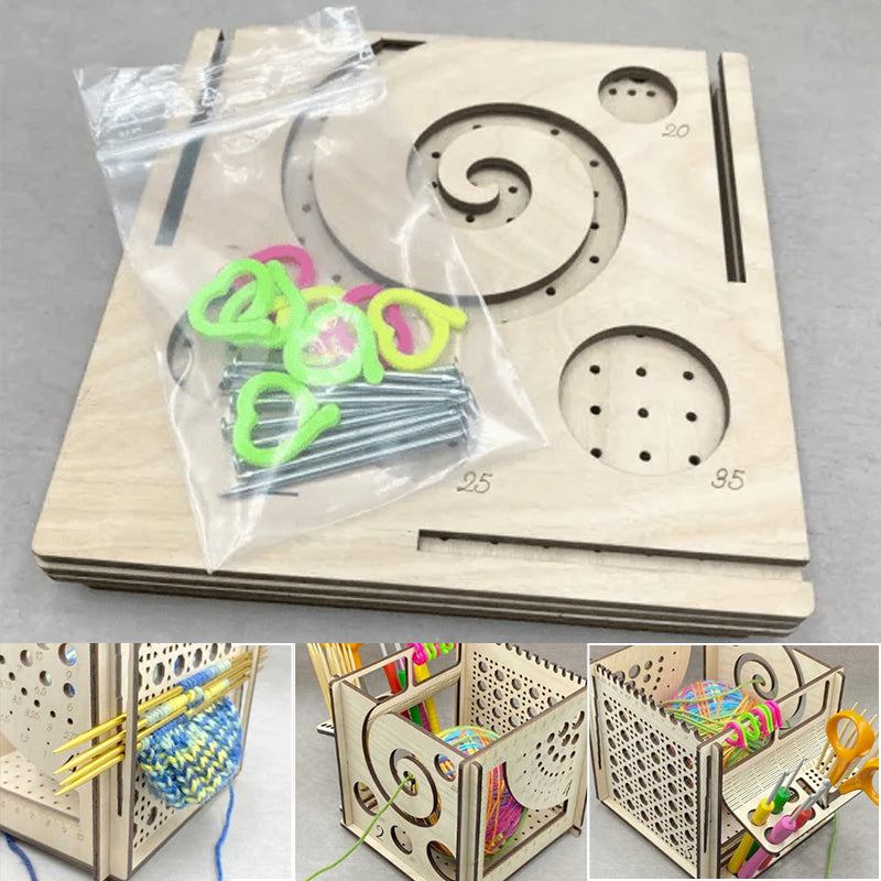 Frendorf | Garnschale Aus Holz - Multifunktionales Strickwerkzeug