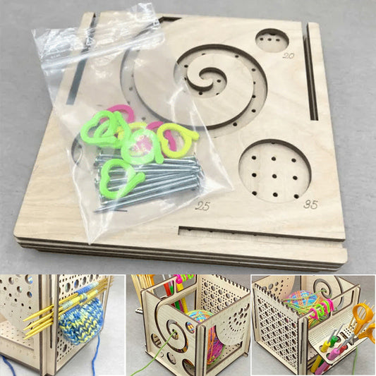 Frendorf | Garnschale Aus Holz - Multifunktionales Strickwerkzeug