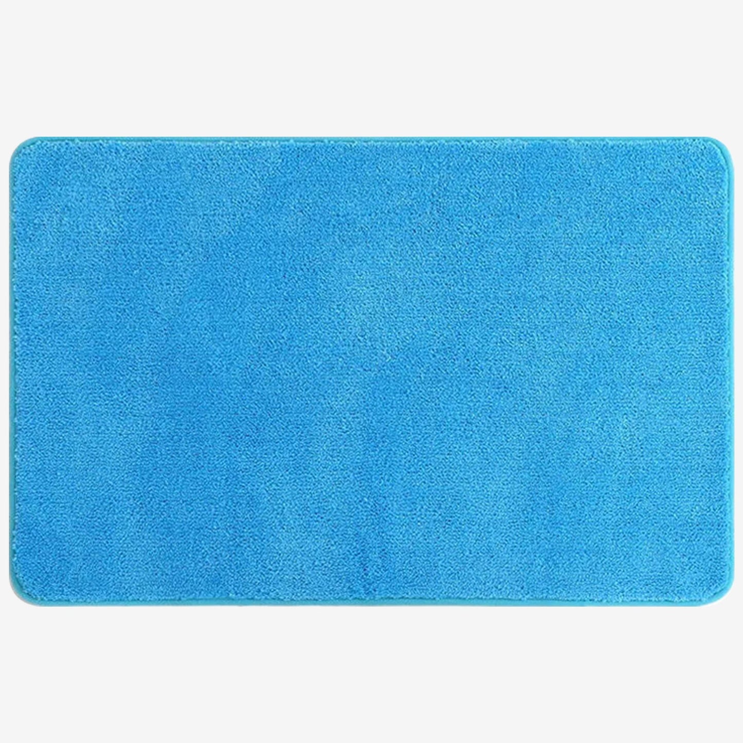 Blaue solide gewebte Badematte