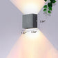 Moderne Minimalistische Quadratische Aluminium LED Wandleuchte