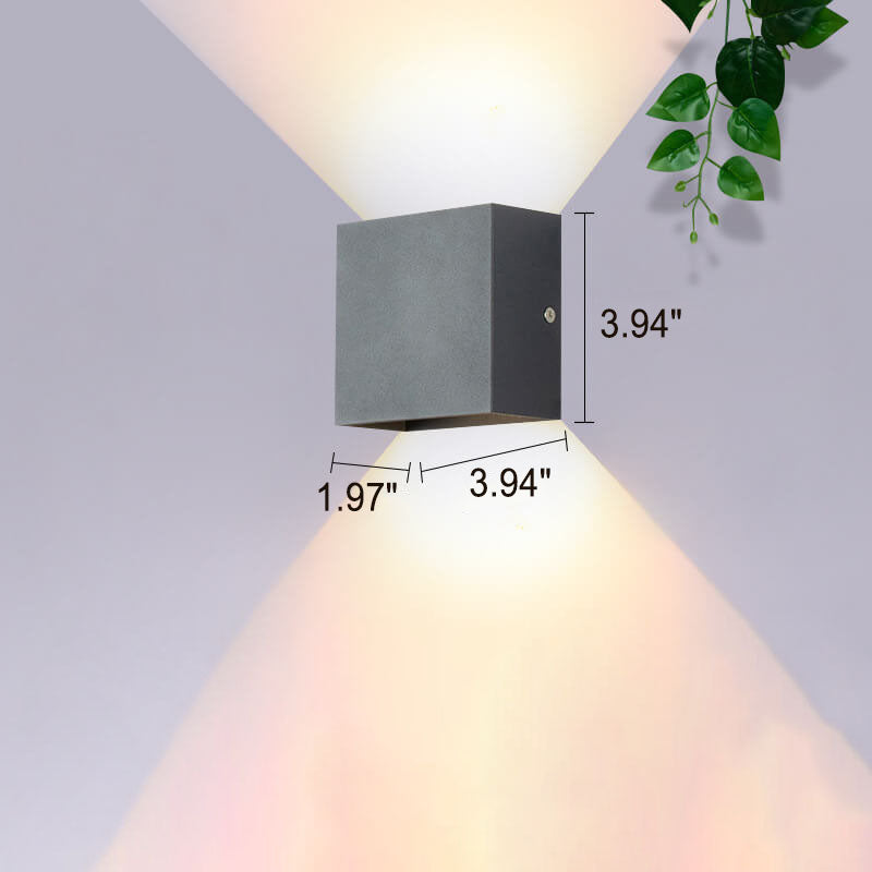 Moderne Minimalistische Quadratische Aluminium LED Wandleuchte