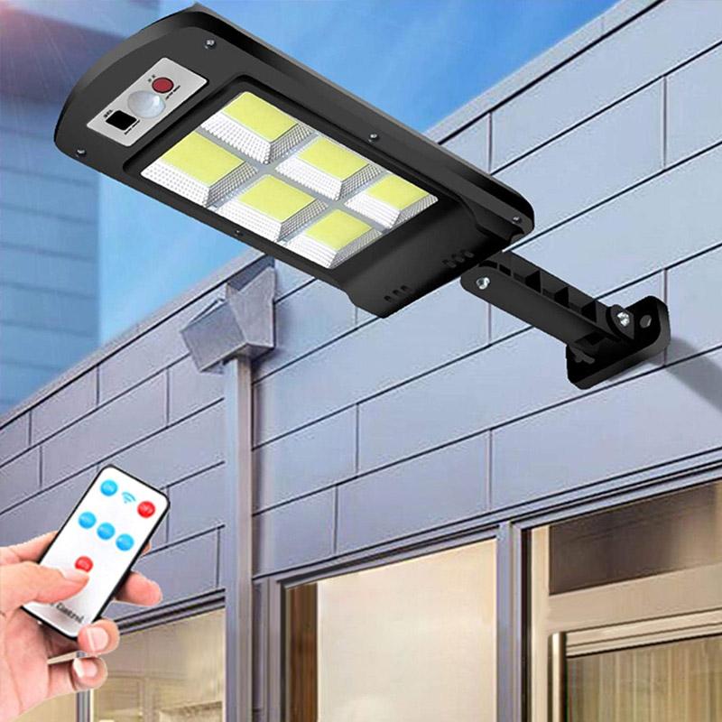 200W Außen-Solar-LED-Lampe mit Fernbedienung, Bewegungs- und Dämmerungssensor