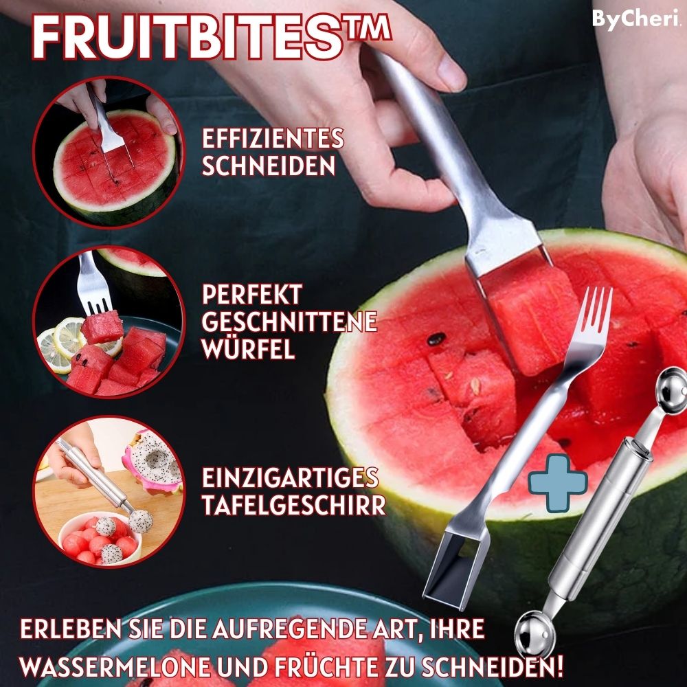 Frendorf | 1+1 GRATIS  | FruitBites -Erleben Sie die aufregende Art, Ihre Wassermelone und Früchte zu schneiden!