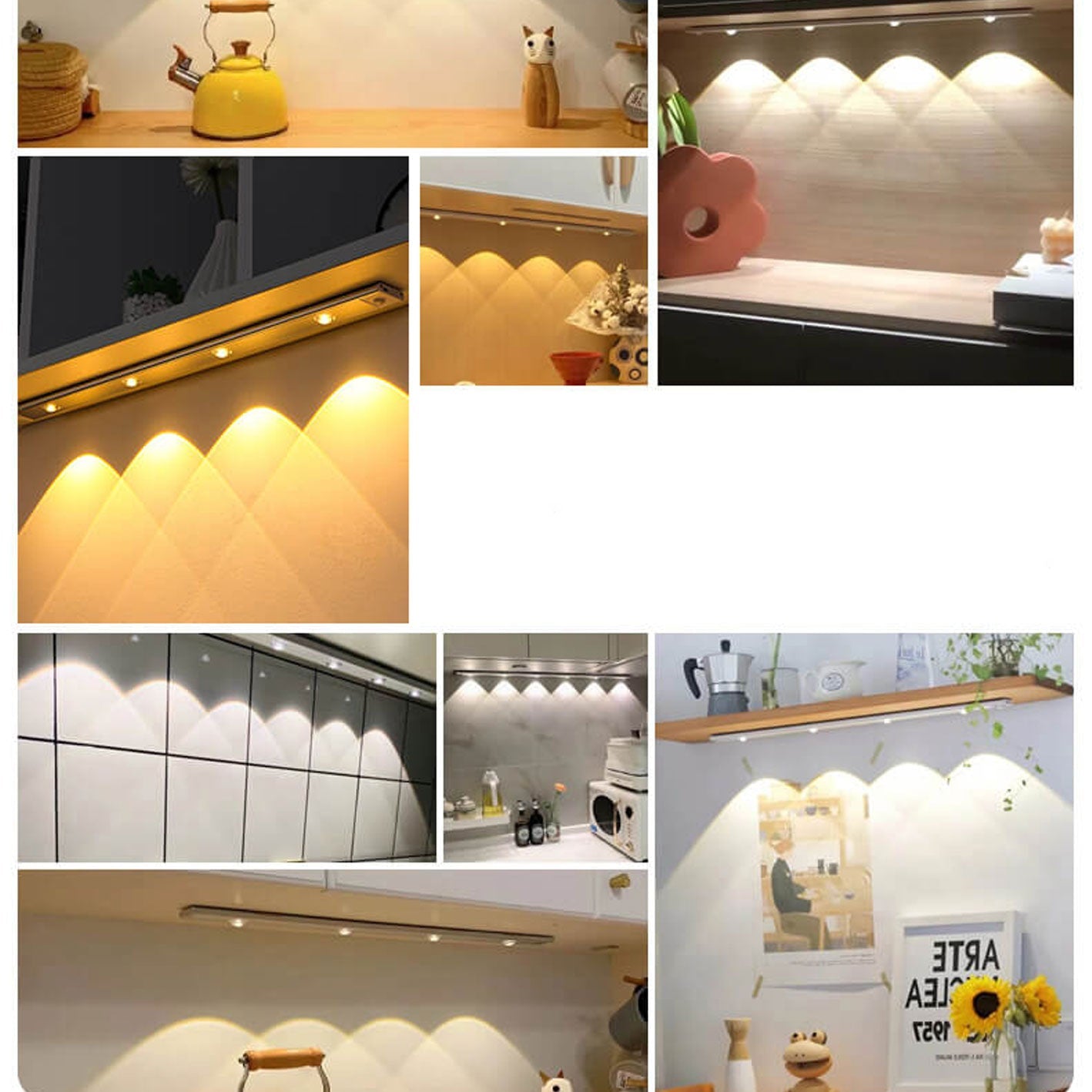 Frendorf | GlowWave Smart LED Lichtleiste | Ultradünn | Bewegungssensor | Wiederaufladbar | Verschiedene Größen