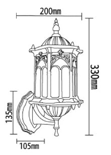 Aluminiumlaterne - Wandlampe Aluminium