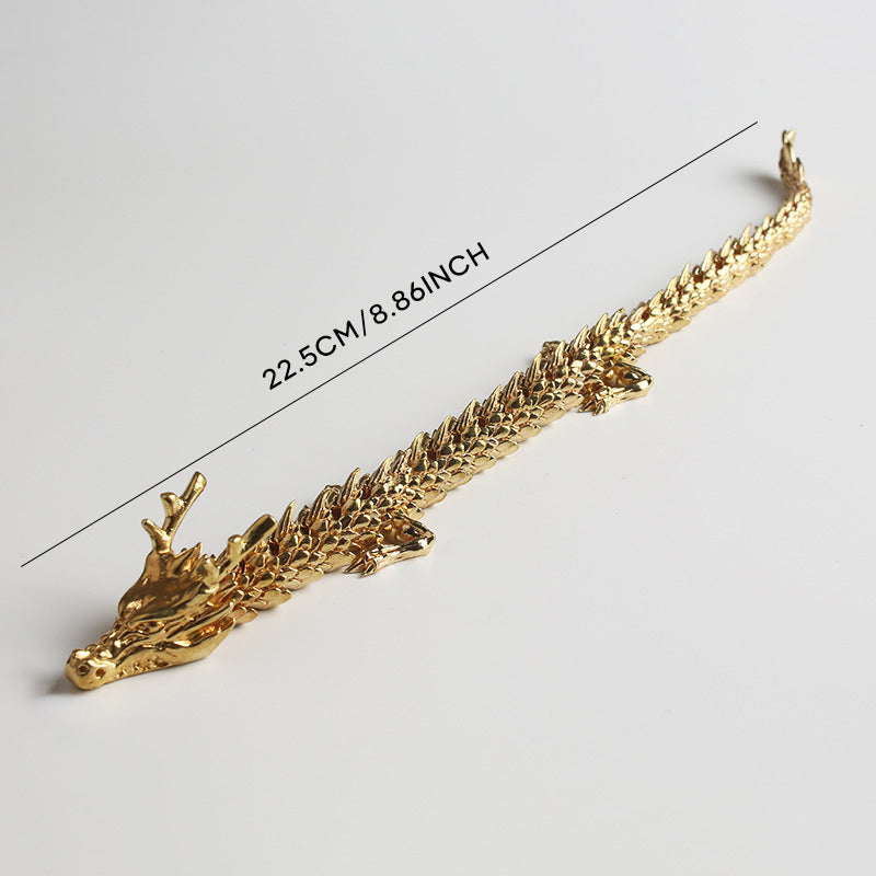 Goldener Drache mit beweglichen Gelenken