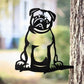 Frendorf | Metal Dog Silhouette Welpen Garten Dekoration