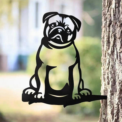 Frendorf | Metal Dog Silhouette Welpen Garten Dekoration
