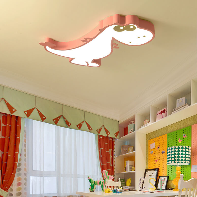 Frendorf | DinoBright LED Deckenleuchte | Kreatives Dinosaurier-Design | Kinderzimmerlampe | Warm- & Weißlicht | Dimmbar