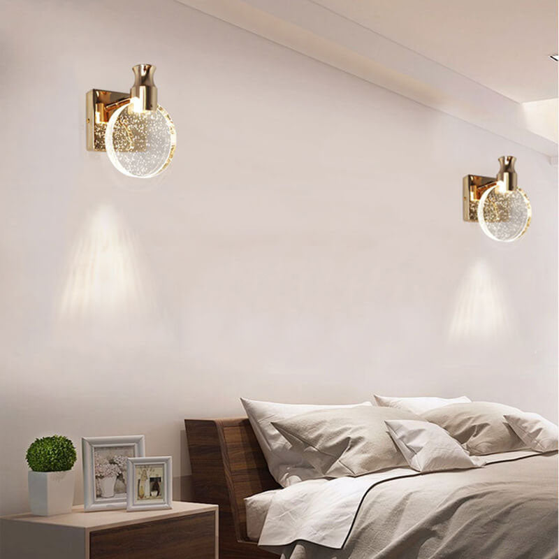 Frendorf | BubbleLux – Nordic Crystal LED Wandleuchte | Modernes Design | Warmes & Weißes Licht | Blaseneffekt