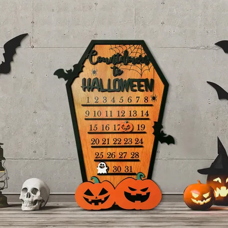 Frendorf | Holz Adventskalender Countdown zu Halloween/Weihnachten