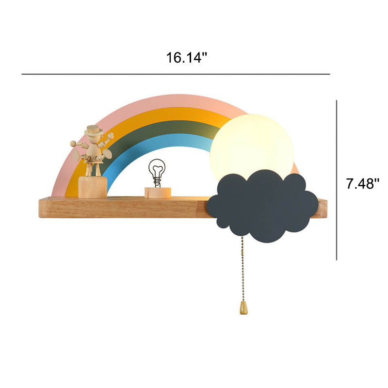 Nordic Cartoon Rainbow 1-Licht Wandlampe