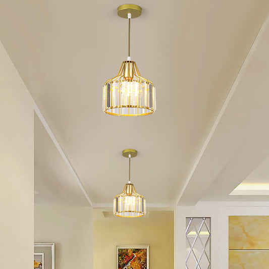 Frendorf | LustraVive Kristall-Deckenleuchte | Modernes Kuppeldesign | 1-Licht Semi-Flush Mount | Zeitlose Eleganz für Ihr Zuhause