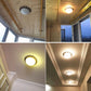 Frendorf | SolaraBowl Deckenleuchte | Vintage Glasschirm im Sonnen-Design | 1/3-Licht Flush-Mount Lampe | Elegante Beleuchtung
