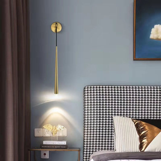 Frendorf | LustraLine Wandleuchte | Minimalistisches Luxusdesign | Goldene Lichtleiste | 1-Licht LED Wandlampe für modernes Ambiente