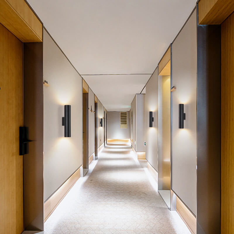 Frendorf | LightVibe Aluminium Wandleuchte Zylinder | 2-flammig | Modernes Design | Innen & Außen