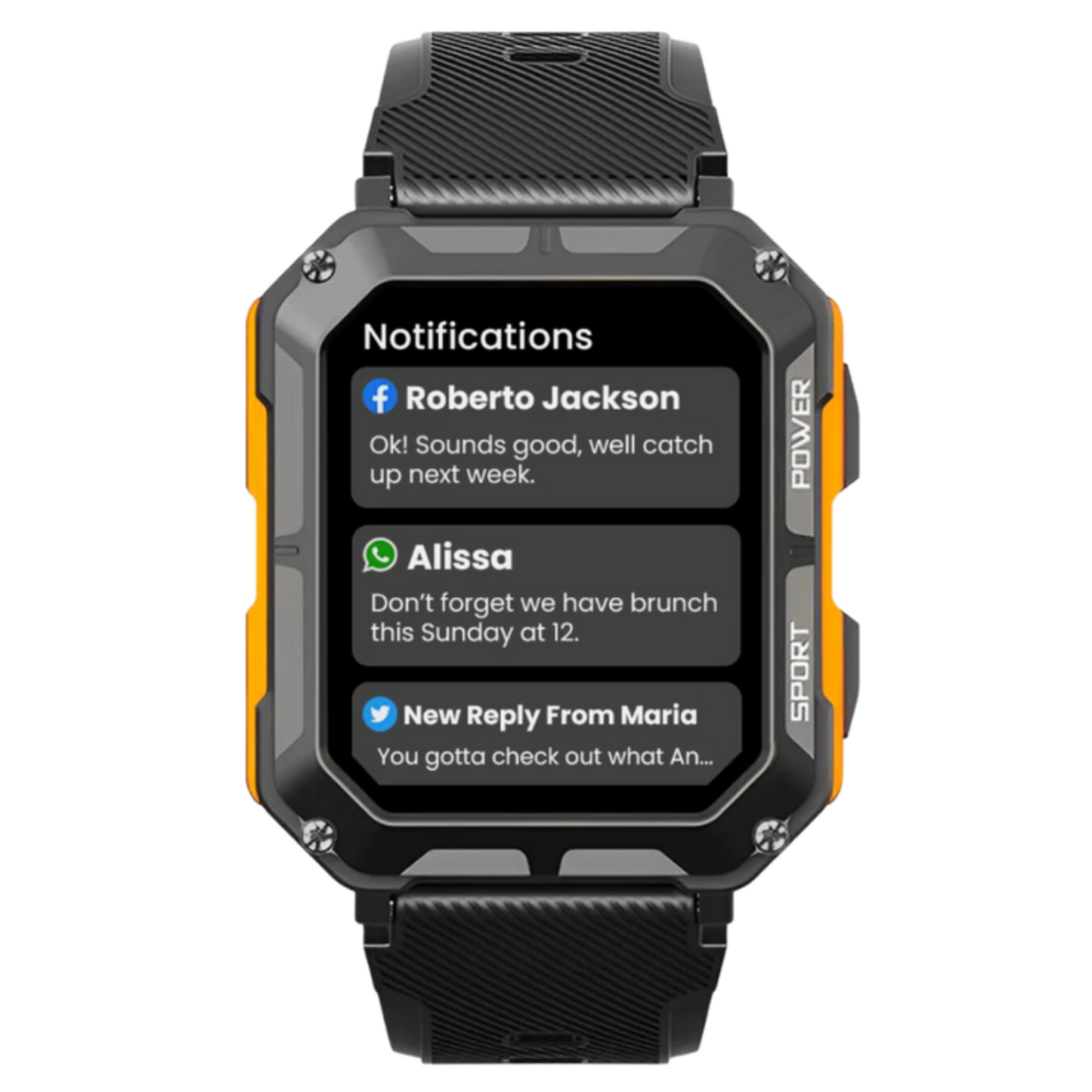 Frendorf | Herren Smartwatch – Digitale Uhr mit Fitness-Tracking, wasserdichtem Gehäuse und langer Akkulaufzeit für Arbeit und Fitness