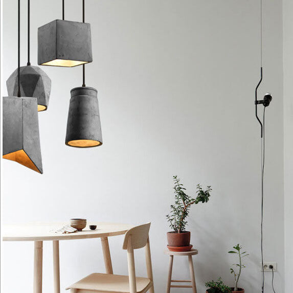 Frendorf | Cemantica Geometrische Pendelleuchte | Industrial Design | Betonoptik | Minimalistische Beleuchtung