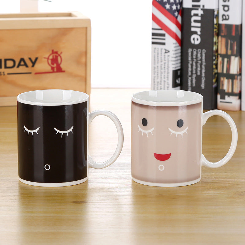 Frendorf | Morgen Smiley Magie Wärmeempfindliche Farbwechselnde Keramik Kaffeetasse