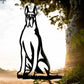 Frendorf | Metal Dog Silhouette Welpen Garten Dekoration
