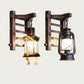 Frendorf | BambooLuxe Wandleuchte | Vintage Kerosin-Look | Bambusgeflecht Basis | 1-Licht Wandlampe