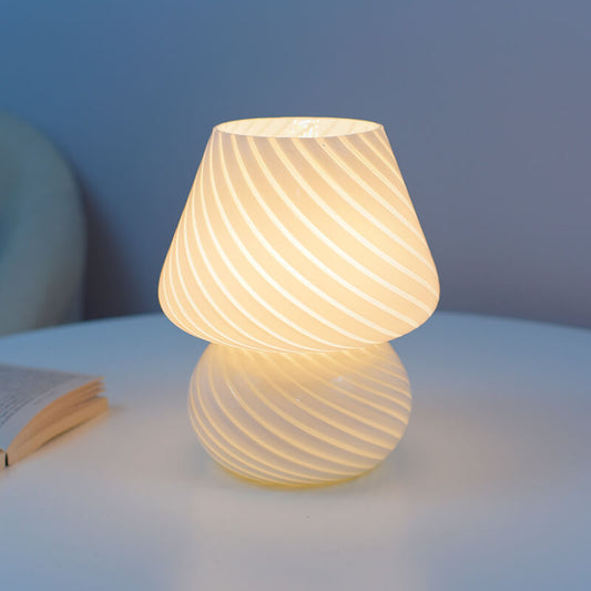 Kreative Glas-Pilz 1-Licht LED Nachtlicht Tischlampe